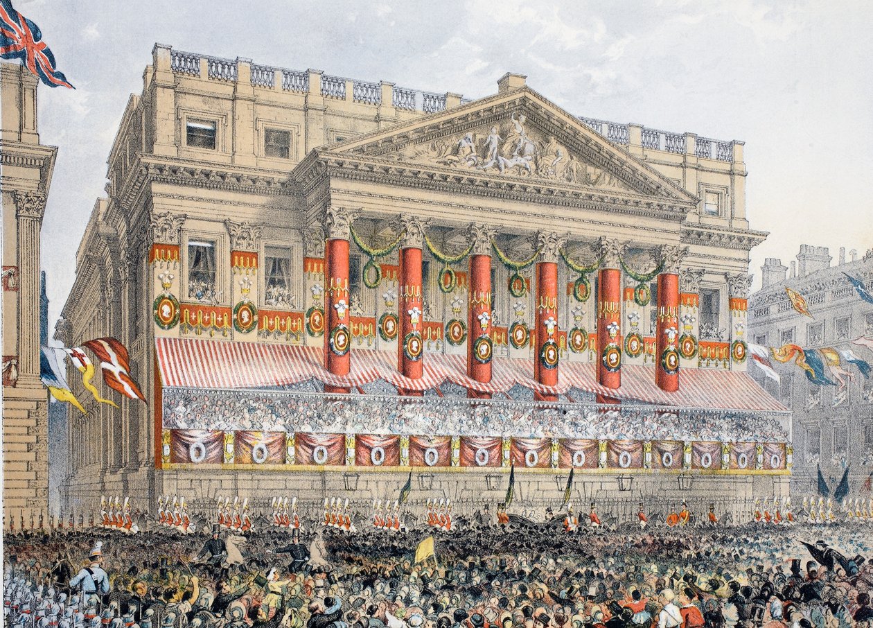 The Mansion House, 7 de março de 1863, de Um Memorial do Casamento de Eduardo VII e Alexandra da Dinamarca, pub. 1864 de English School