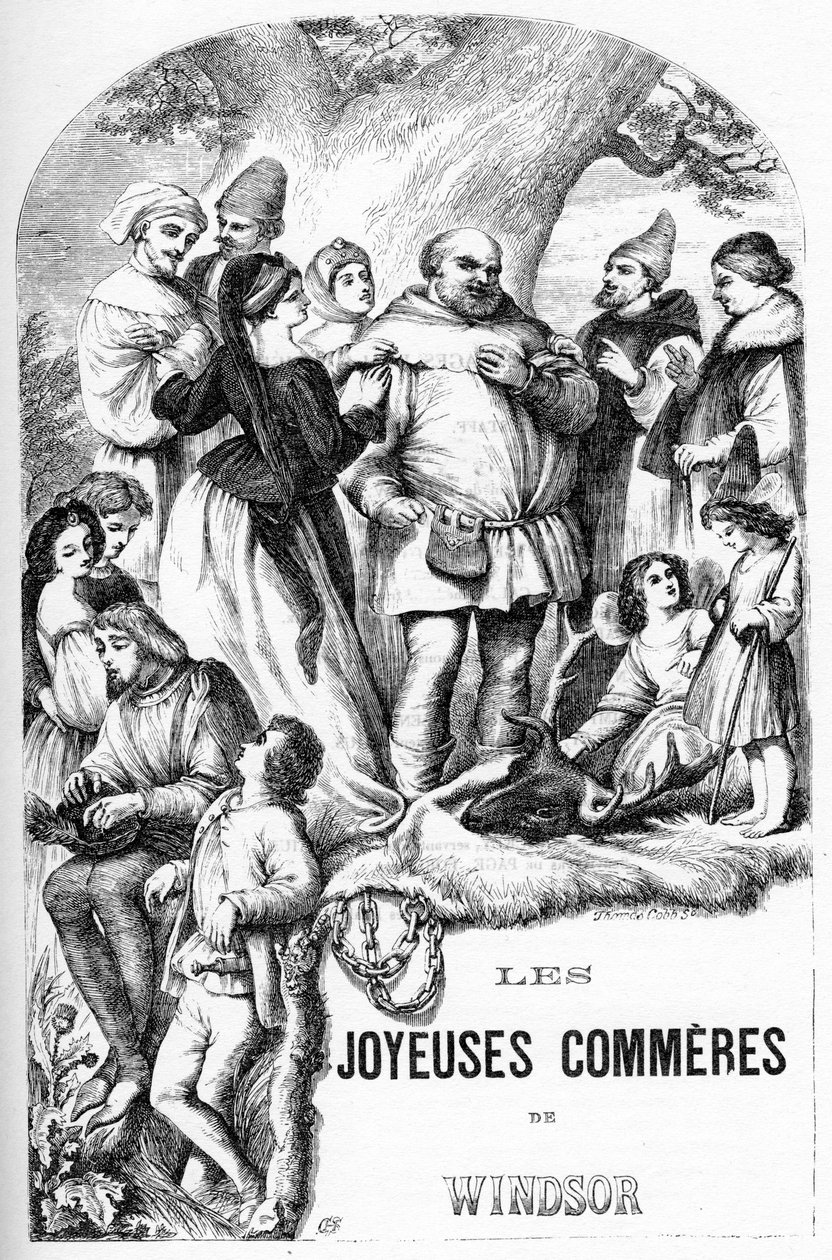 The Merry Wives of Windsor - Les Joyeuses Commeres de Windsor - Ilustração em "Completes de William Shakespeare" 1866 - As ilustrações e a forma geral desta edição são emprestadas do Shakespeare ilustrado de Cassell, publicado em Londres de English School