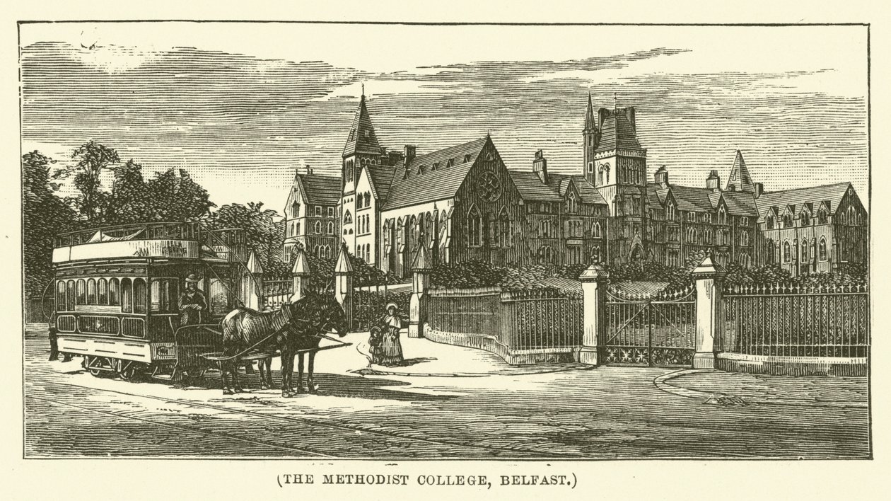 O Colégio Metodista, Belfast (gravura) de English School