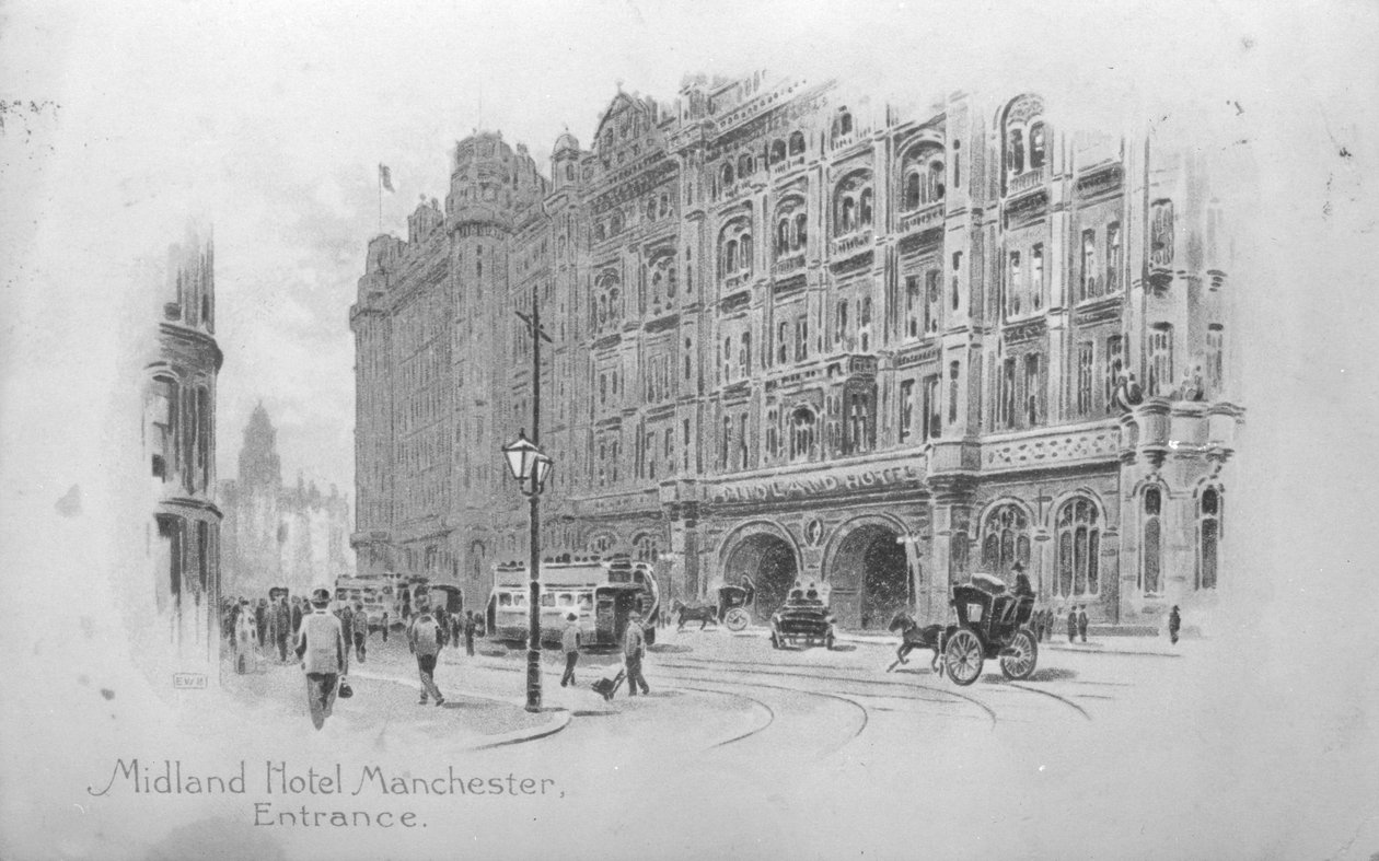 O Midland Hotel, Manchester, c.1910 de English School