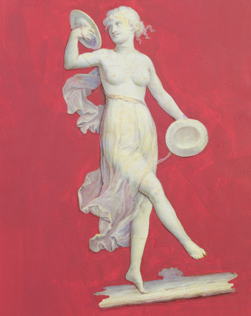 A Musa da Música, c.1800 (óleo sobre papel) de English School