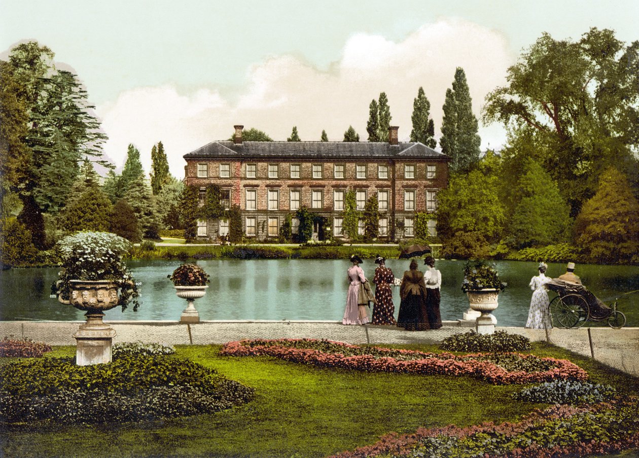 O Museu, Kew Gardens (foto colorida à mão) de English School