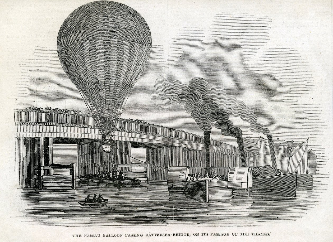O balão de Nassau, passando pela Ponte Battersea de English School