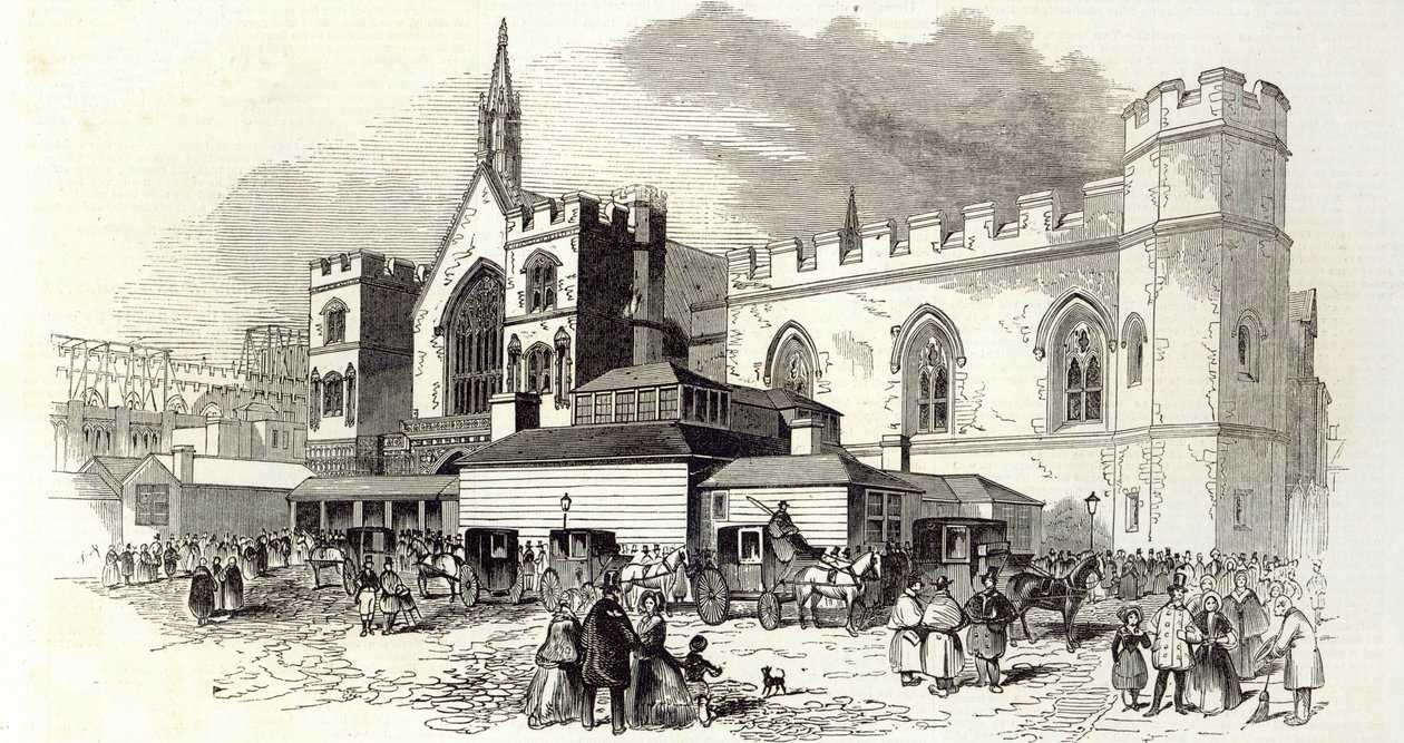 As novas salas do Comitê, Câmara dos Comuns, de "The Illustrated London News", 22 de fevereiro de 1845 (gravura) de English School