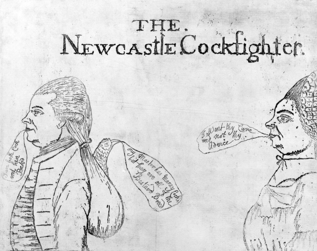 O Newcastle Cockfighter, por volta de 1750 de English School