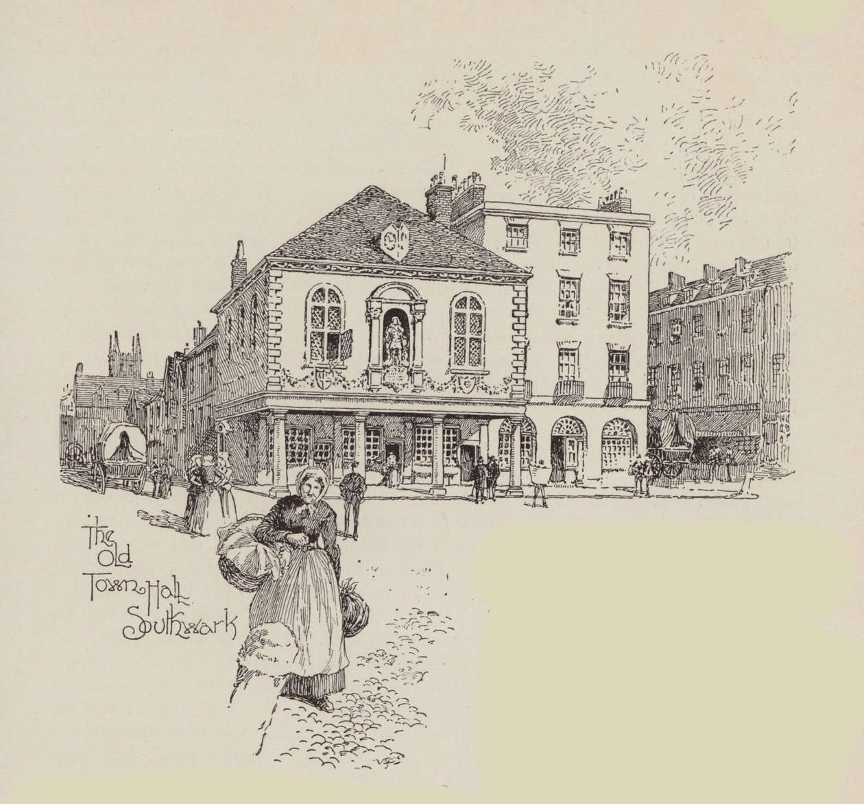 Antiga Câmara Municipal de Southwark (litografia) de English School