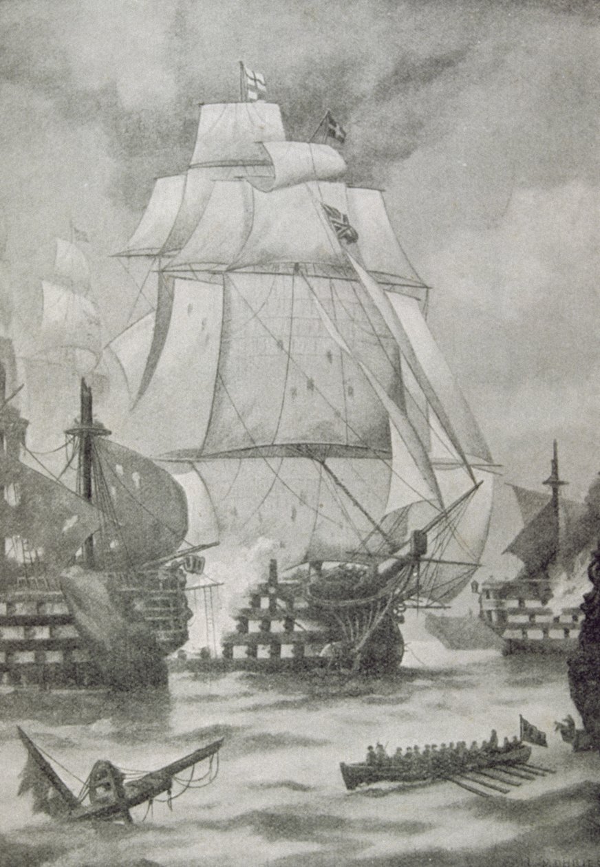 A abertura da batalha de Trafalgar de English School