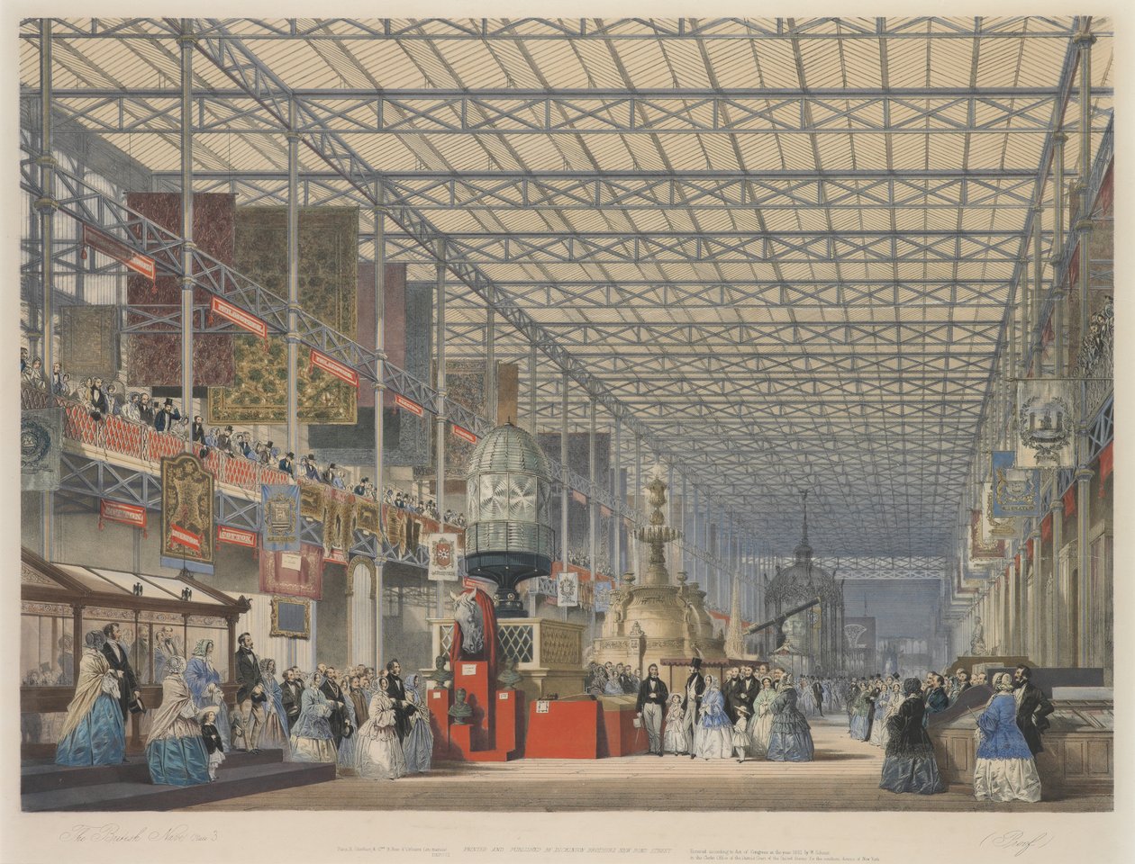 A abertura da grande exposição - a nave britânica, 1851 de English School