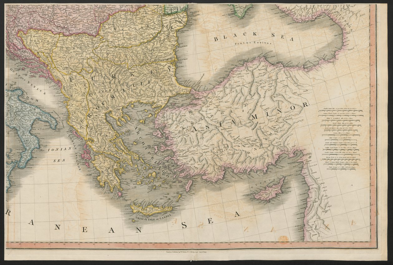 O Império Otomano, da Europa, descrevendo todas as mudanças do Território, juntamente com seus desvios nas linhas de fronteira de seus vários Impérios e Estados acordados e confirmados pelo tratado definitivo de Paris, 20 de novembro de 1815, publicado em  de English School
