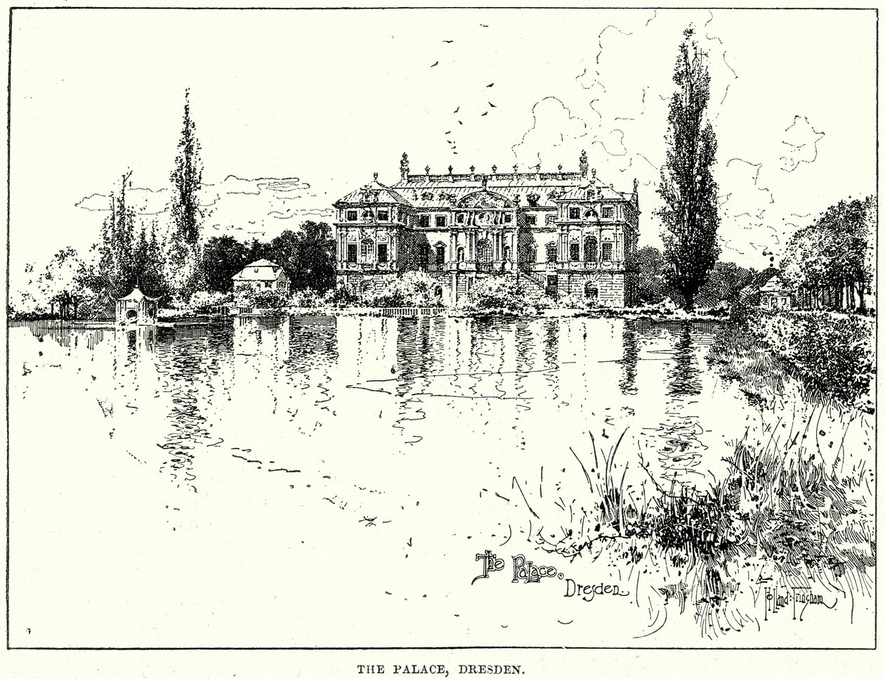 O Palácio, Dresden (gravura) de English School