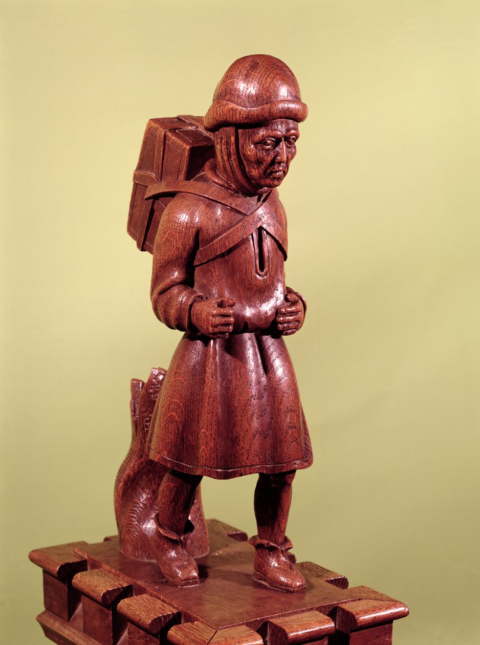 O vendedor ambulante de Swaffham, c.1462 (madeira) de English School
