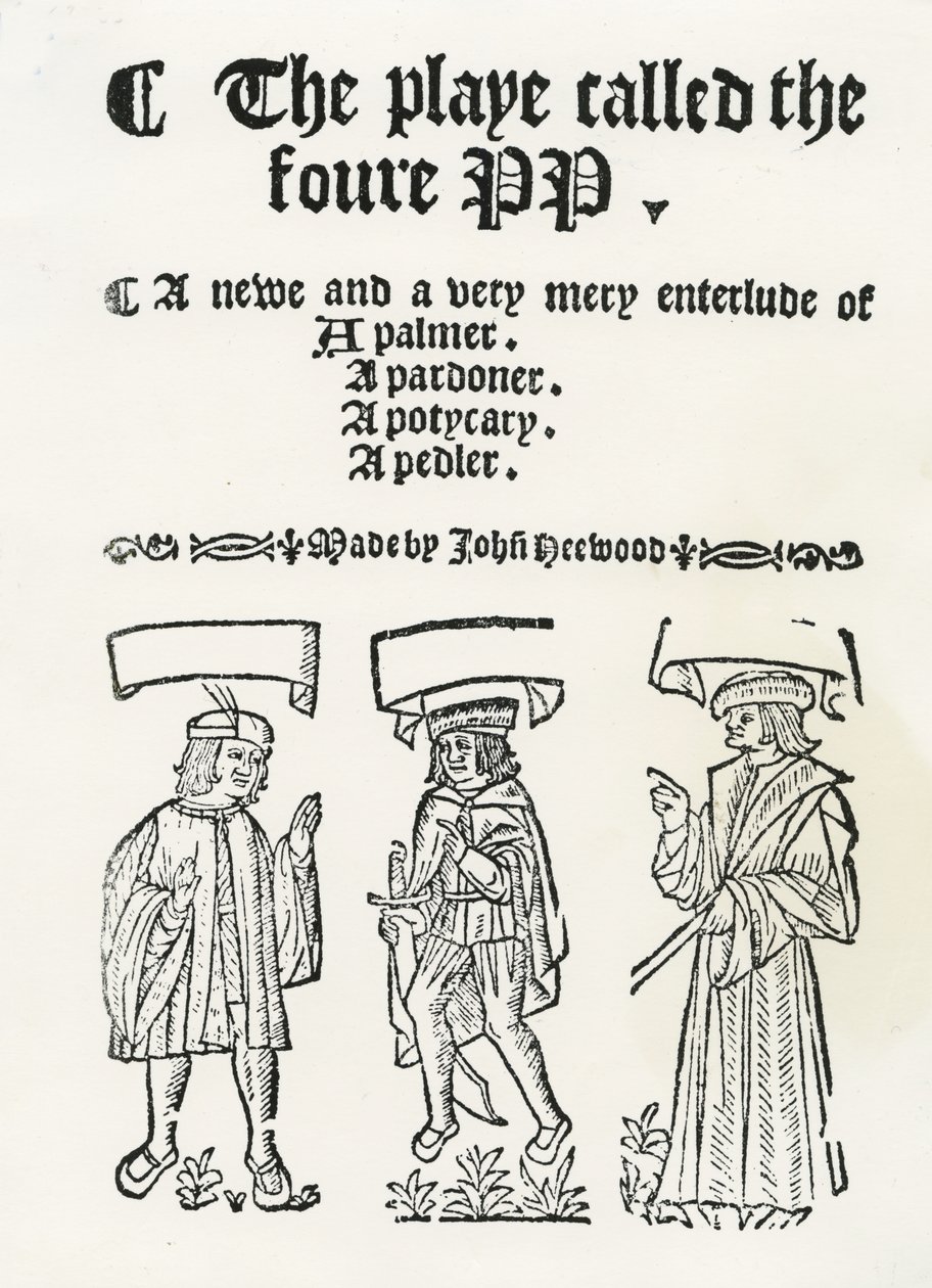 A peça chamada foure PP, c. 1530 (xilogravura) de English School