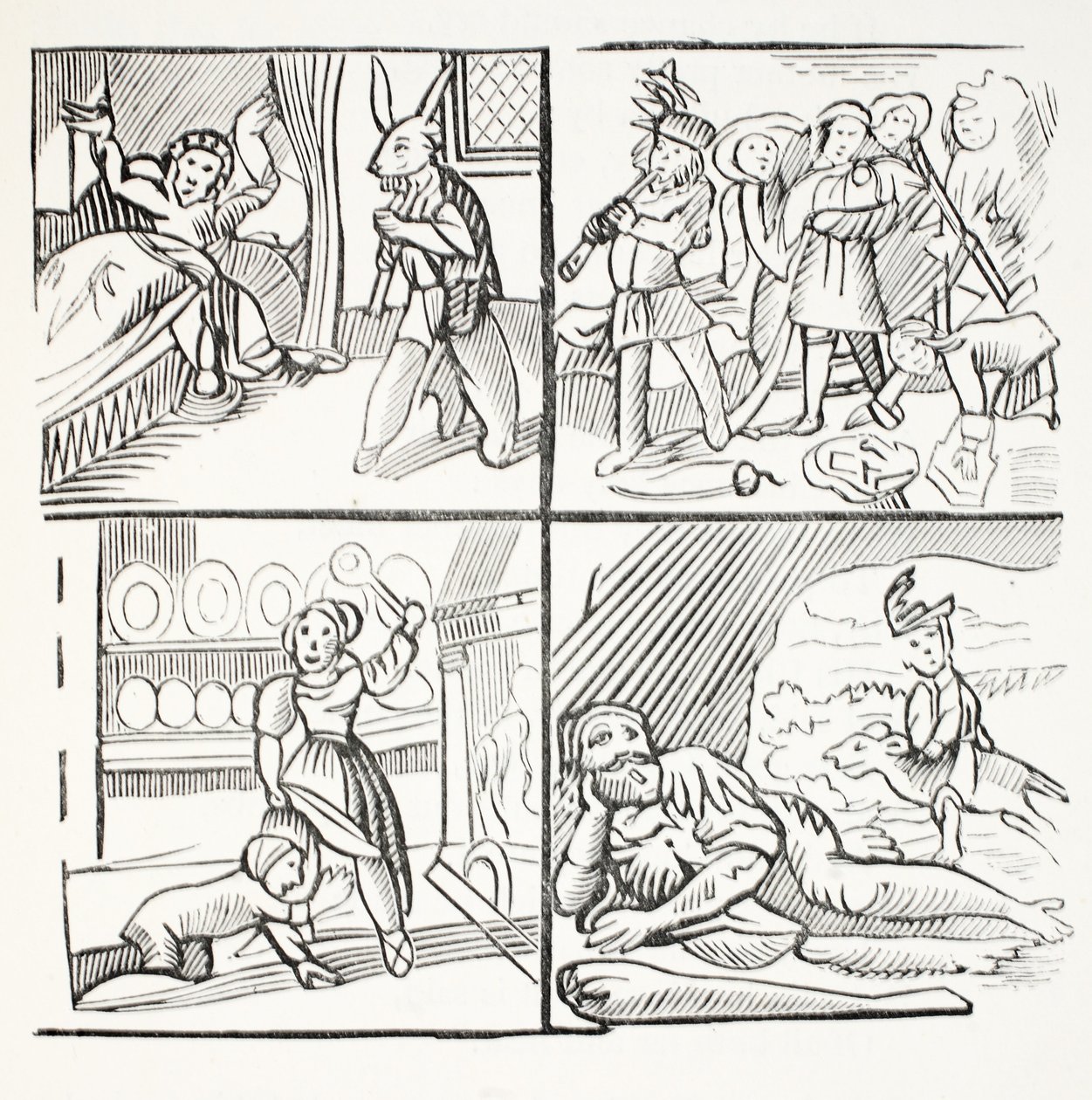 A história agradável de Jack Horner, ilustração dos Chap-livros do século XVIII por John Ashton, bar. 1882 de English School