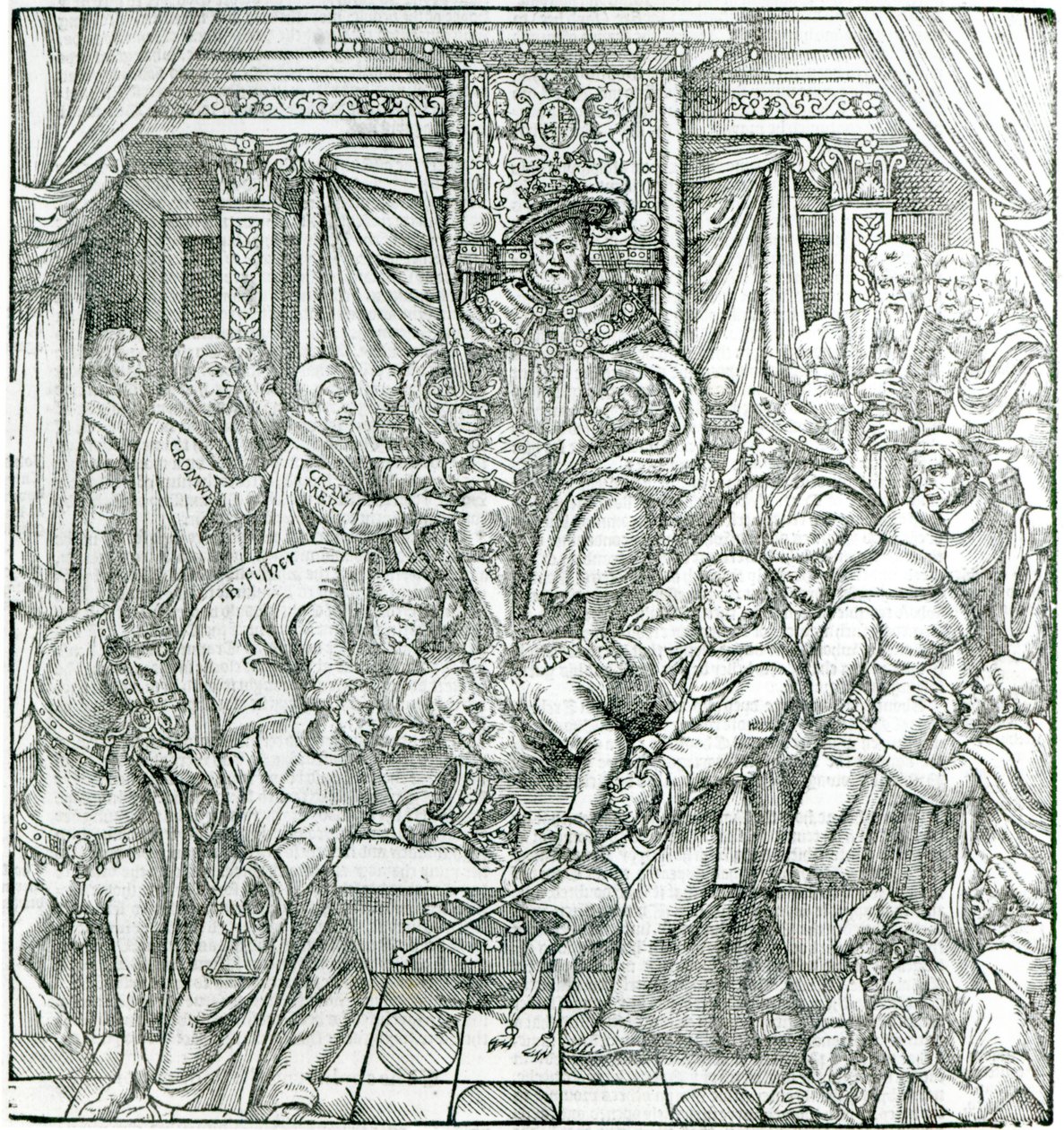 O papa suprimido pelo rei Henrique VIII, em 1534 de English School