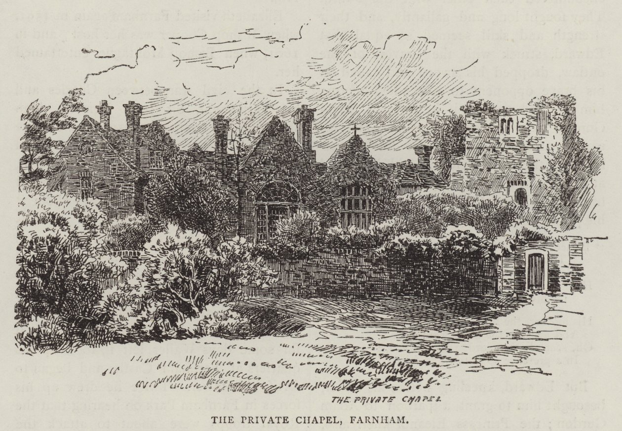 A Capela Privada, Farnham (gravura) de English School