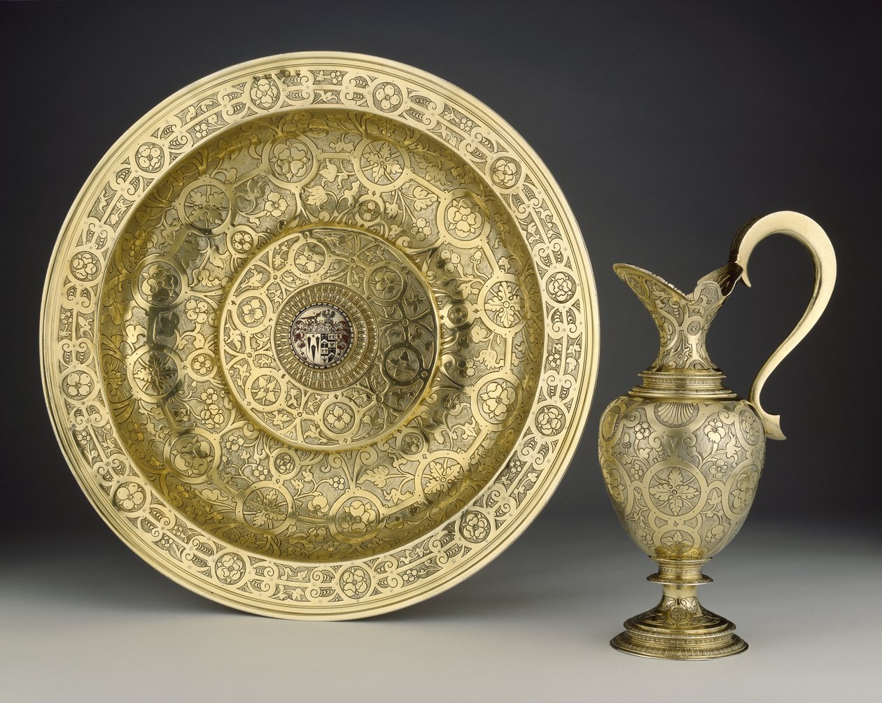 A Bacia Proctor e o Ewer Proctor, 1592-93 de English School