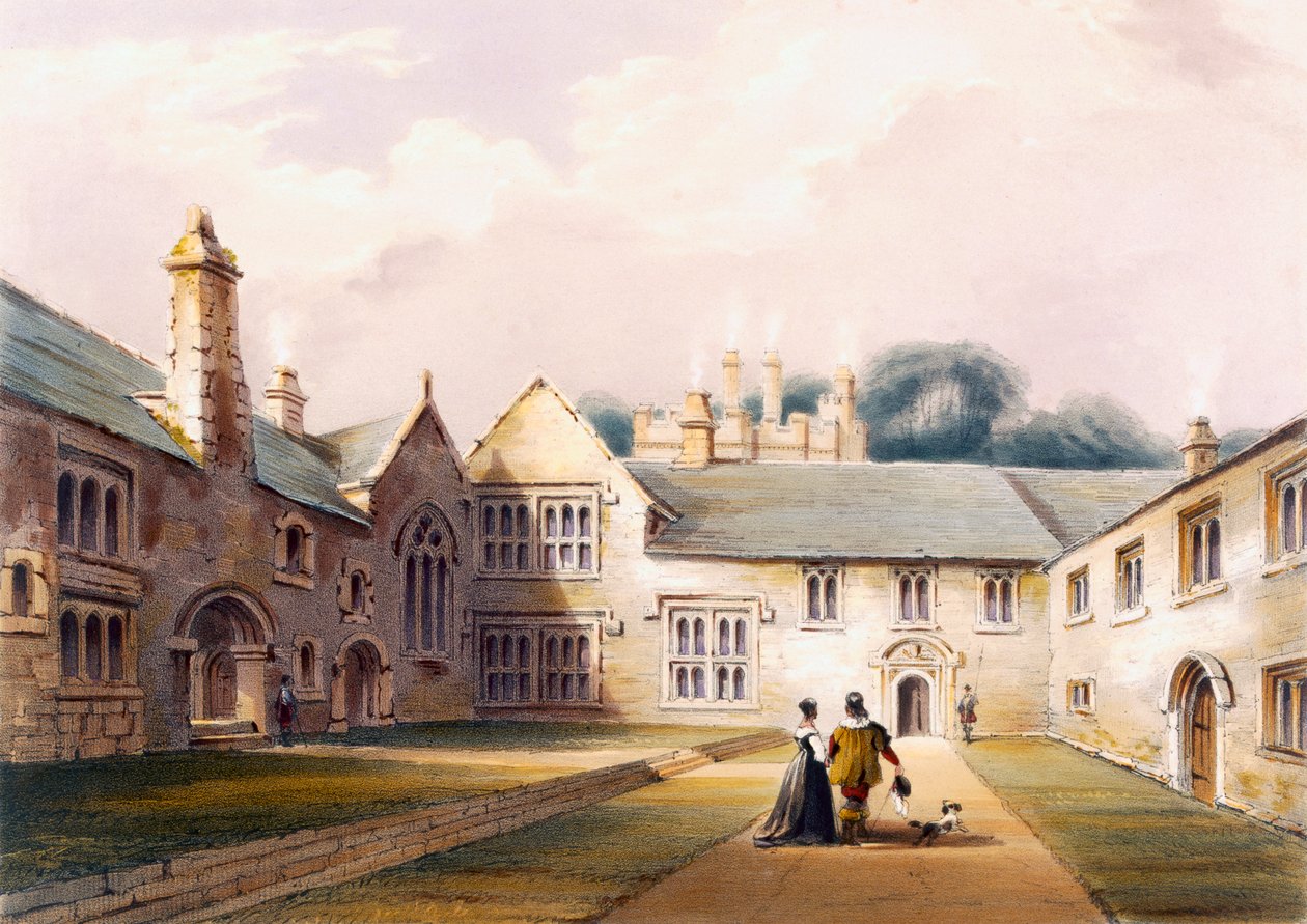 O Quadrilátero, Casa Cotehele, c.1830-40 de English School