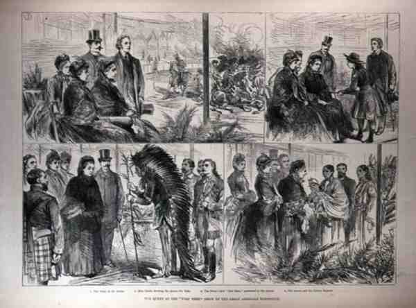 A Rainha no Wild West Show da Grande Exposição Americana, de, The Illustrated London News, 21 de maio de 1887 de English School
