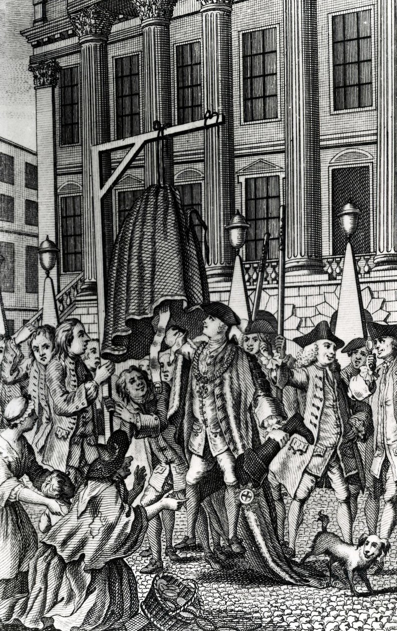 O estupro do casaco Petti, 1768 de English School