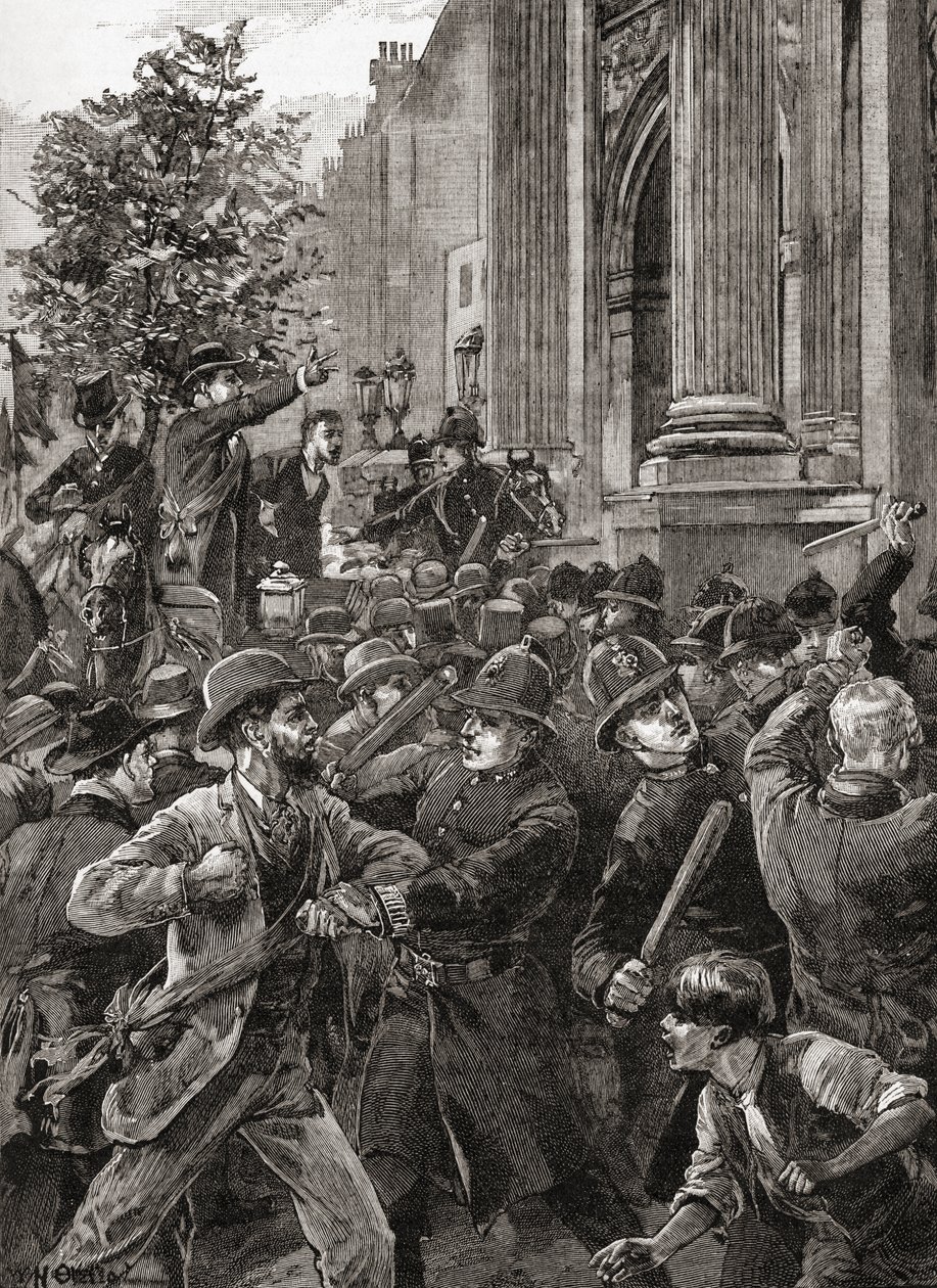 A manifestação "Reform Leaguers in the Hyde Park" de 1866. de English School