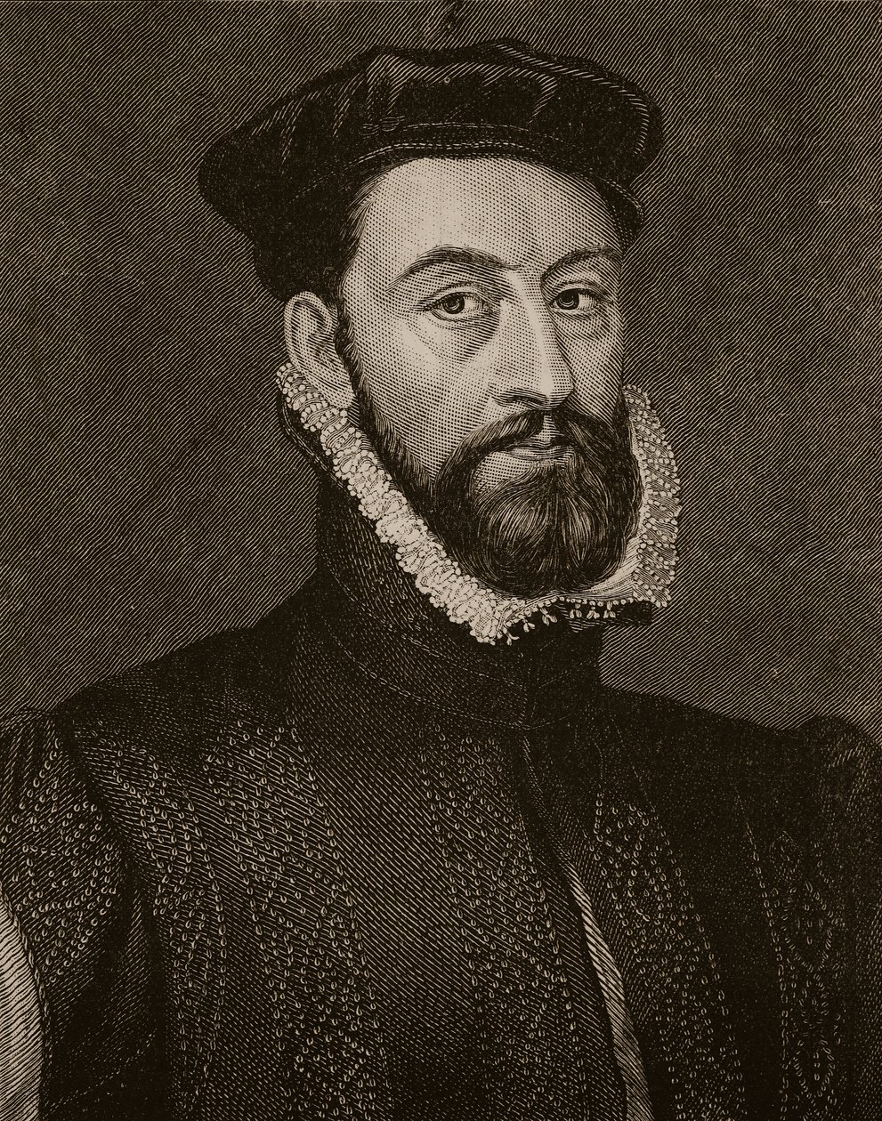 O regente Murray, ilustração da história ilustrada de Cassells da Inglaterra (foto sépia) de English School