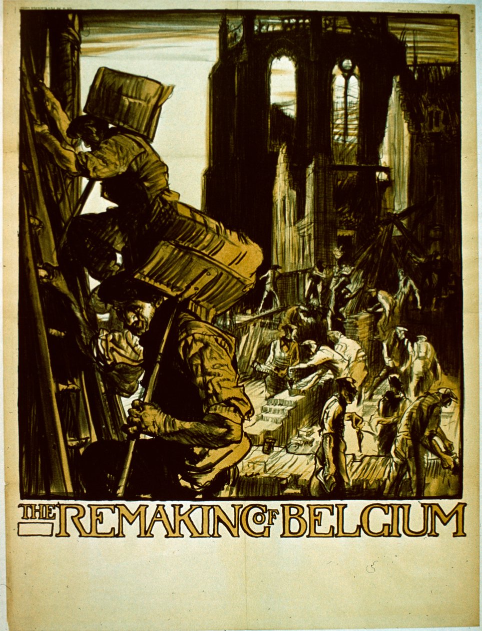 O refazer da Bélgica, c.1918 de English School