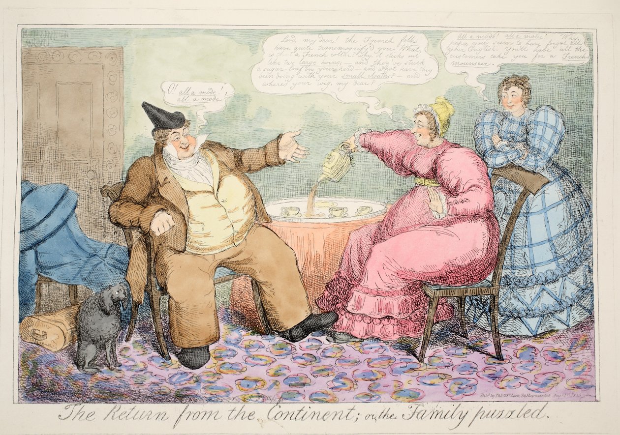 O Retorno do Continente ou o Puzzled Familiar, pub. 1835 de English School