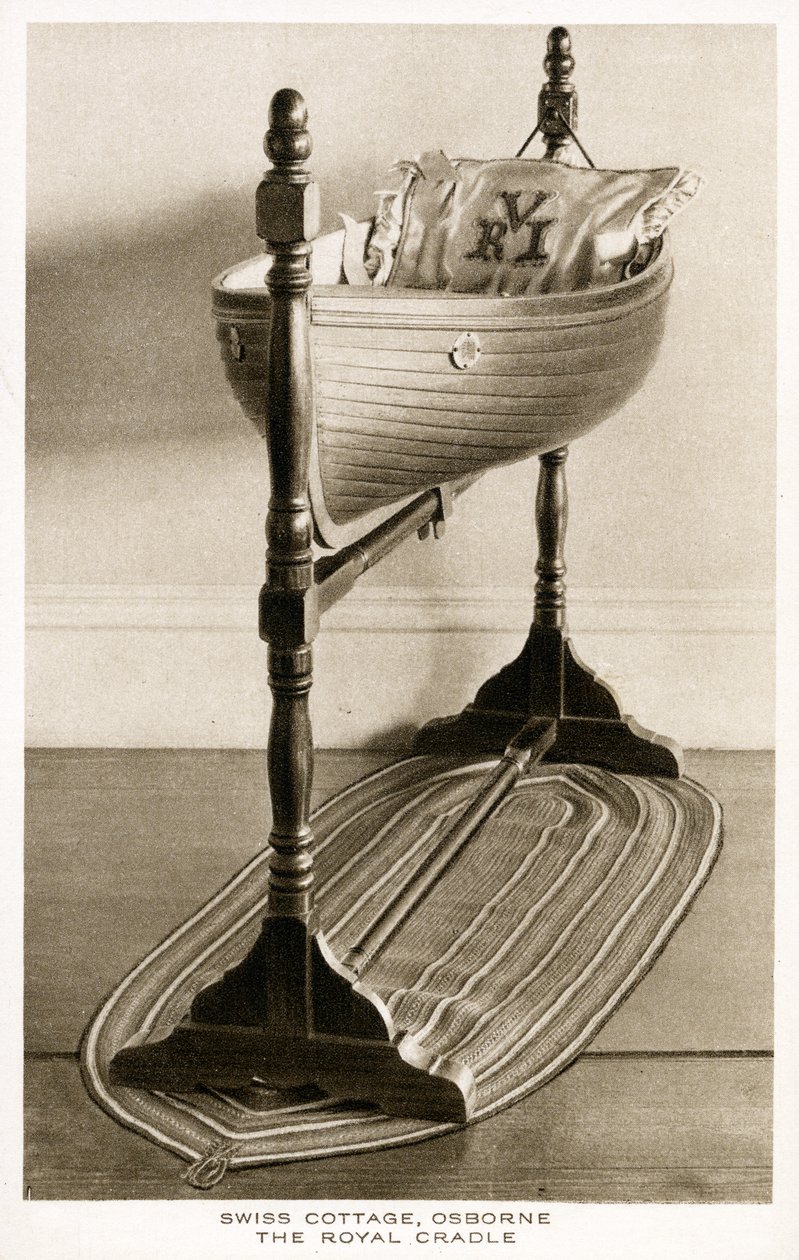 O Berço Real, Chalé Suíço, Casa de Osborne, Ilha de Wight, c.1893 (madeira) de English School