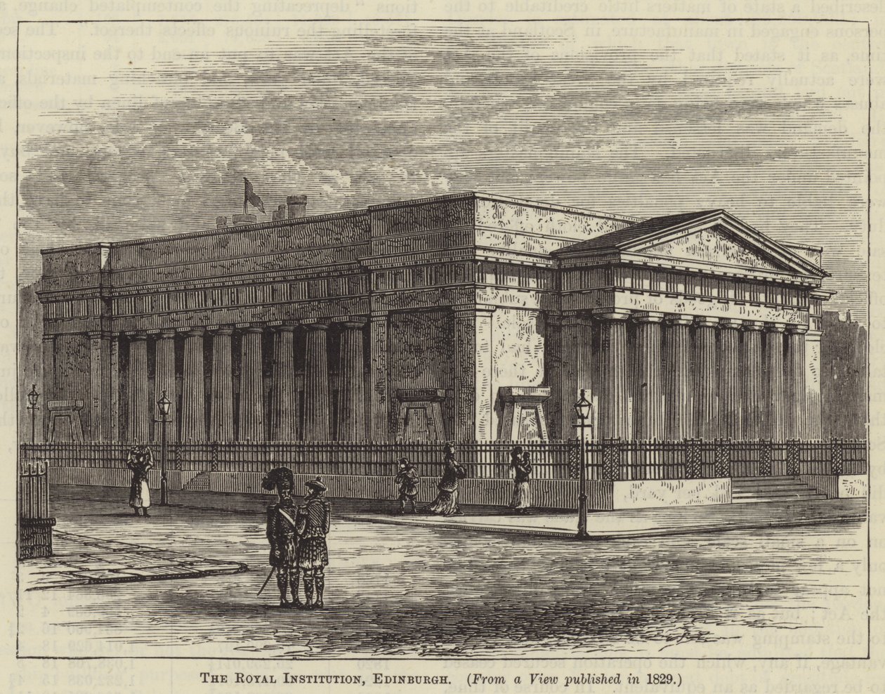 The Royal Institution, Edimburgo (gravura) de English School