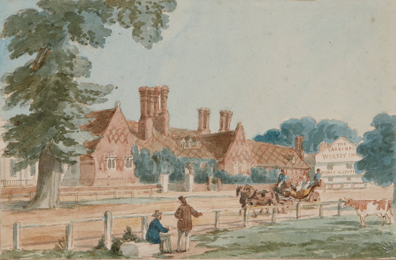 The Royal Mews, c.1865 (aguarela sobre papel) de English School