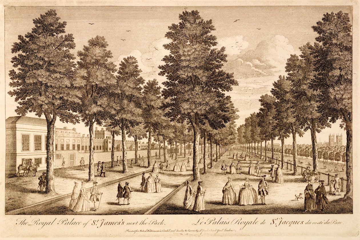 O Palácio Real de St. Jamess próximo ao Parque de English School