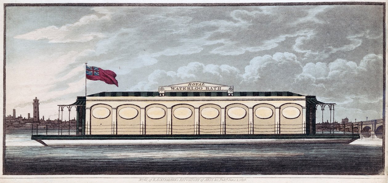 The Royal Waterloo Bath, pub. 1819. de English School