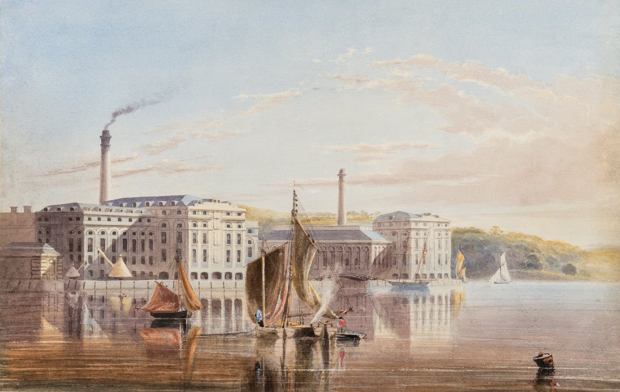 O Royal William Victualling Yard, em Stonehouse, c.1840 de English School