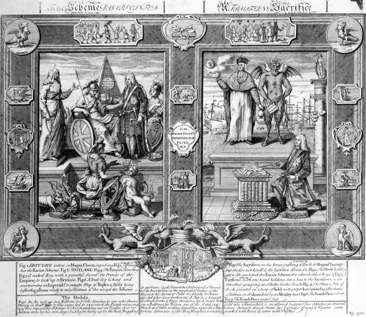 O Esquema Desapontado, Um Sacrifício Sem Fruto, c.1733 de English School