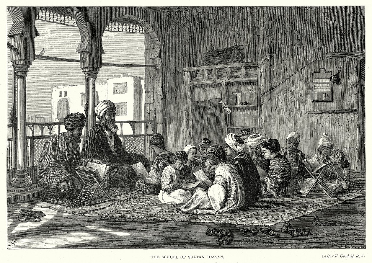 A Escola do Sultão Hassan (gravura) de English School