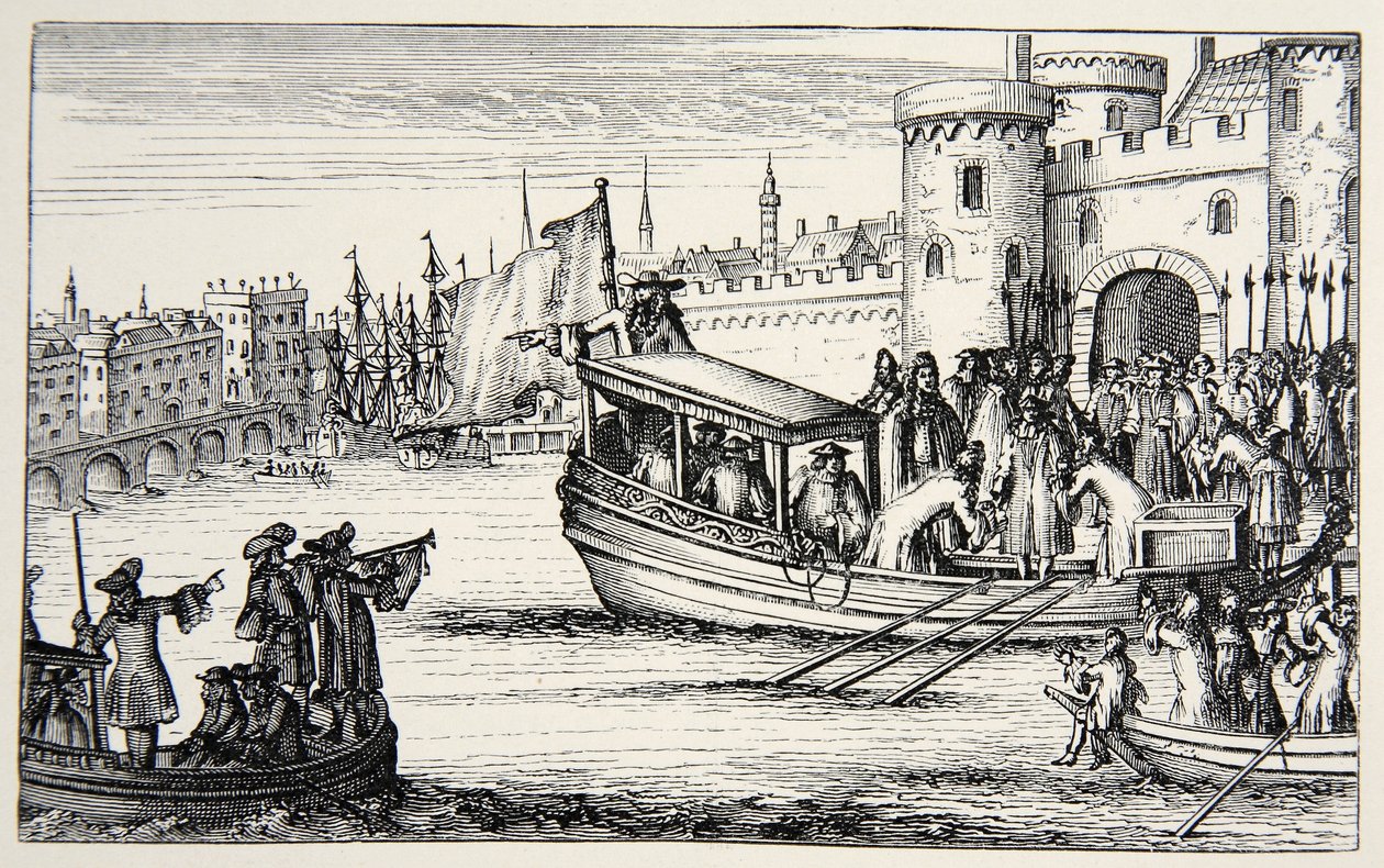 Os Sete Bispos retornando da Torre, 1688 de English School