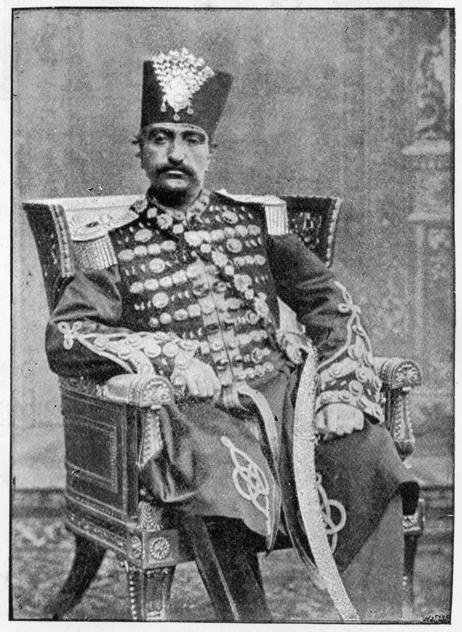 O Xá da Pérsia, 1893 (depois de uma foto de W. & D. Downey) de English School