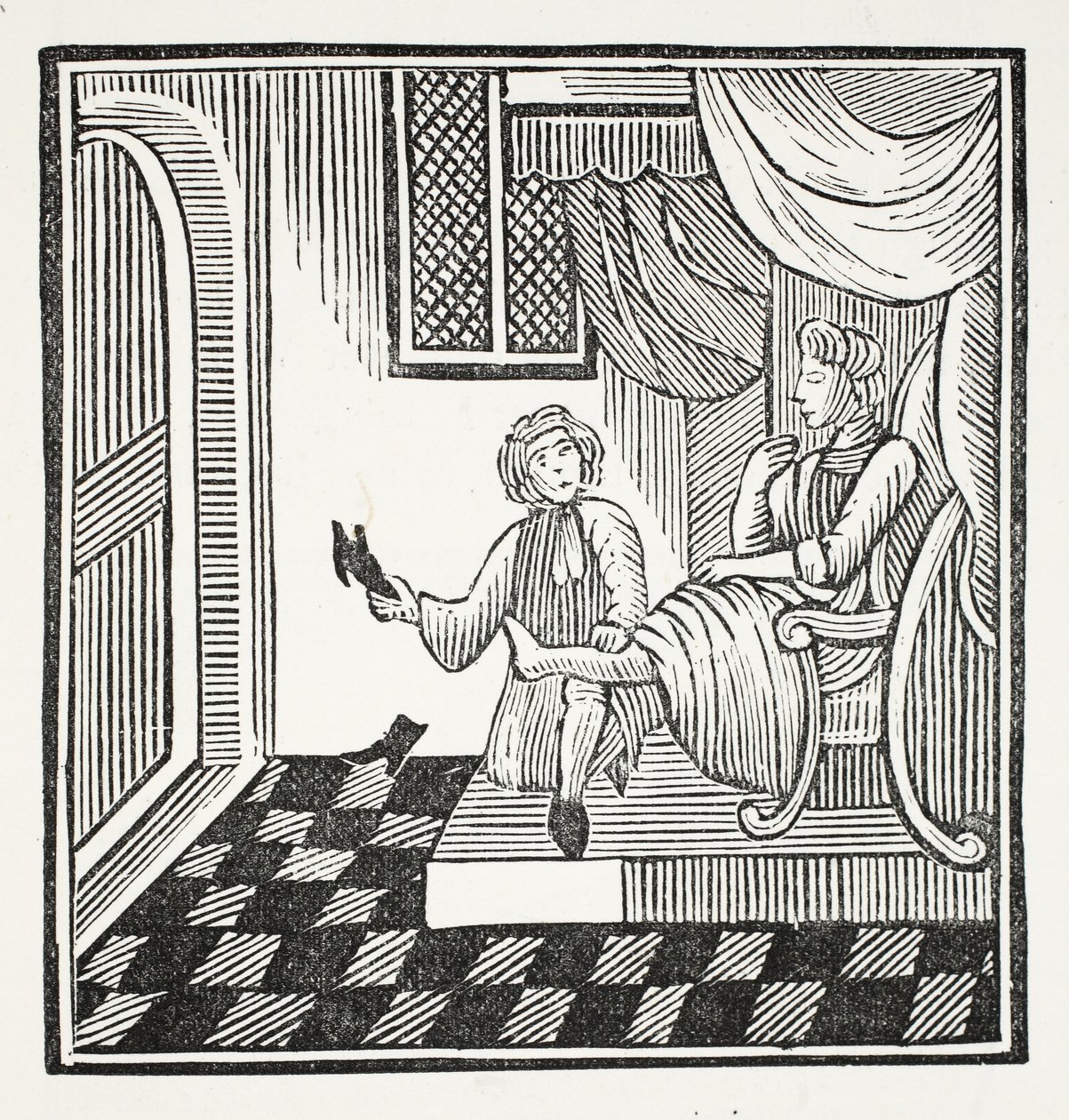 A glória dos sapateiros, ilustração dos Chapu-livros do século XVIII por John Ashton, bar. 1882 de English School