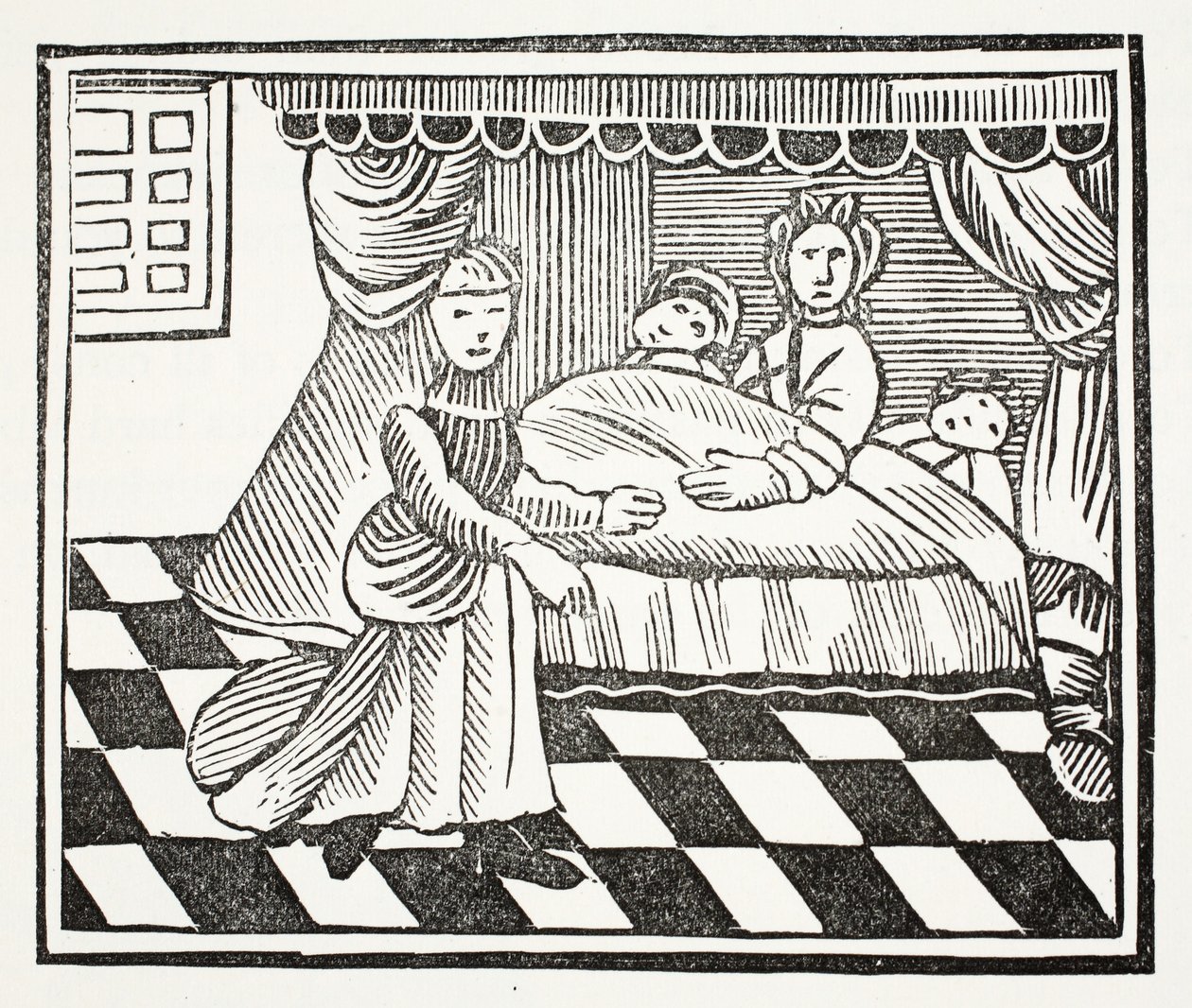O significado dos sonhos, ilustração dos Chap-livros do século XVIII por John Ashton, bar. 1882 de English School