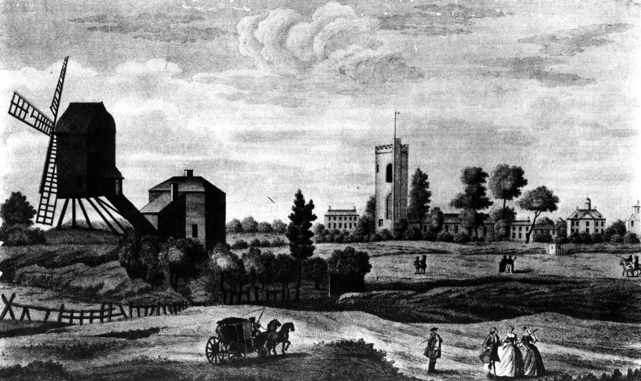 A visão sul de Barnes, impressa por Henry Overton de English School
