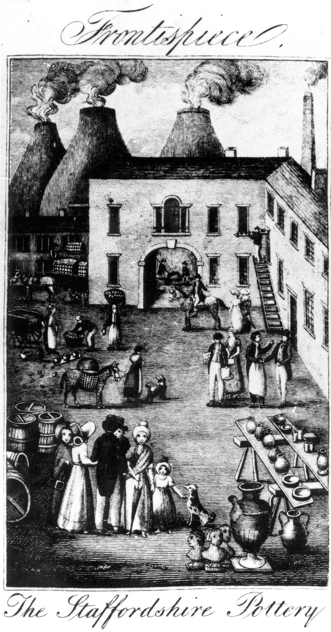 A cerâmica de Staffordshire, retirada de 1827 de English School