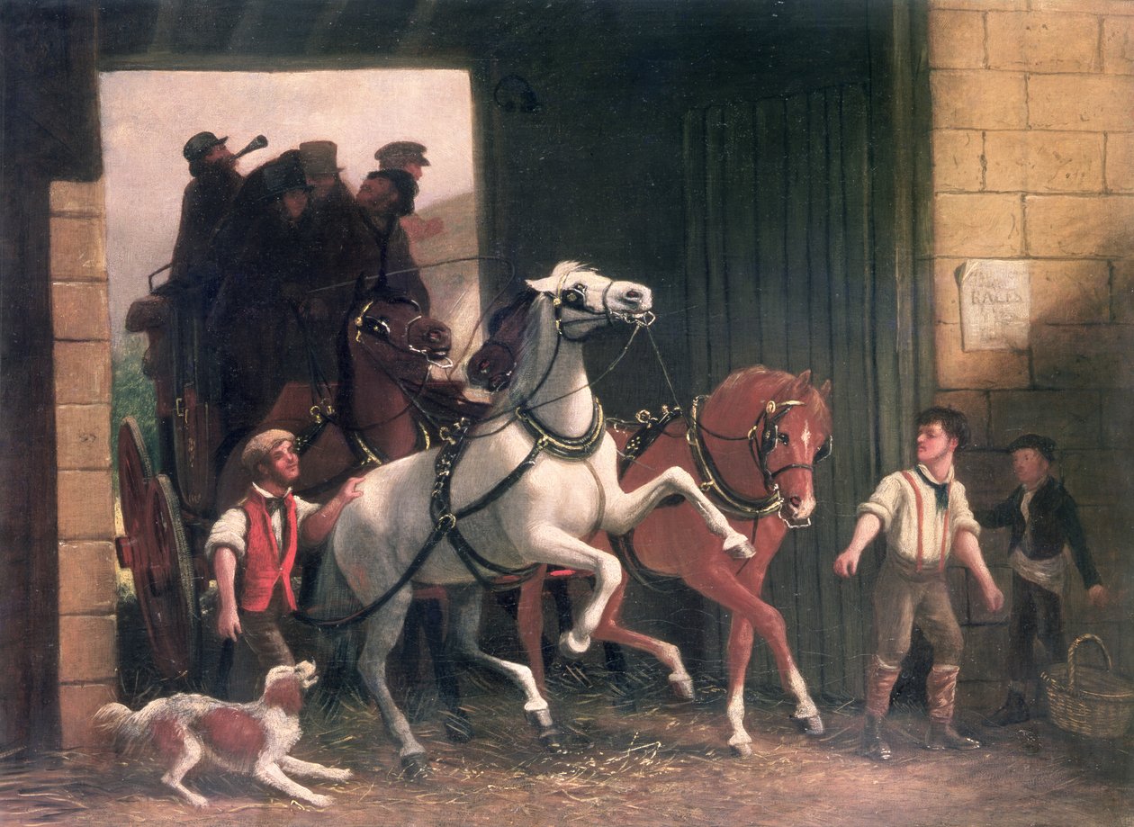 O palco chega, c.1830 de English School