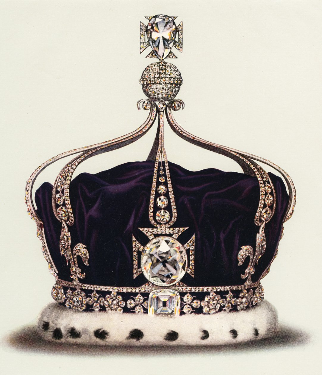 A Coroa de Estado da Rainha Maria das Jóias da Coroa de Inglaterra de English School