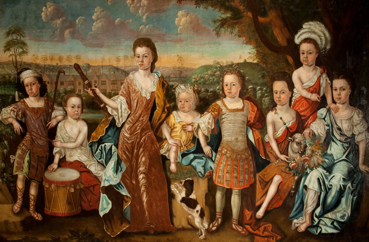 A Família Strachey, c.1710 de English School