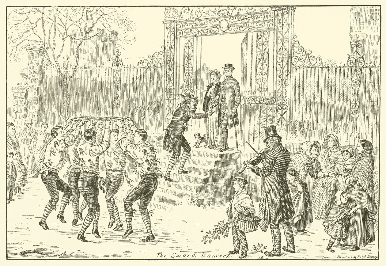 Os Dançarinos da Espada (gravura) de English School