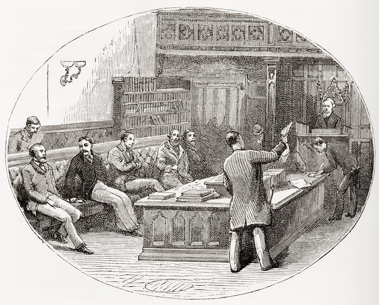 A Casa de Assembléia de Sydney, Austrália, de "Os habitantes do mundo", de GT Bettany, publicada em 1888 de English School
