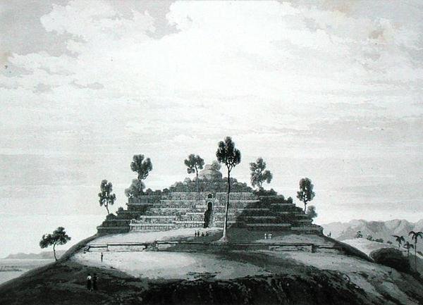 O Templo de Boro Bodo no distrito de Boro em Kedu, de 