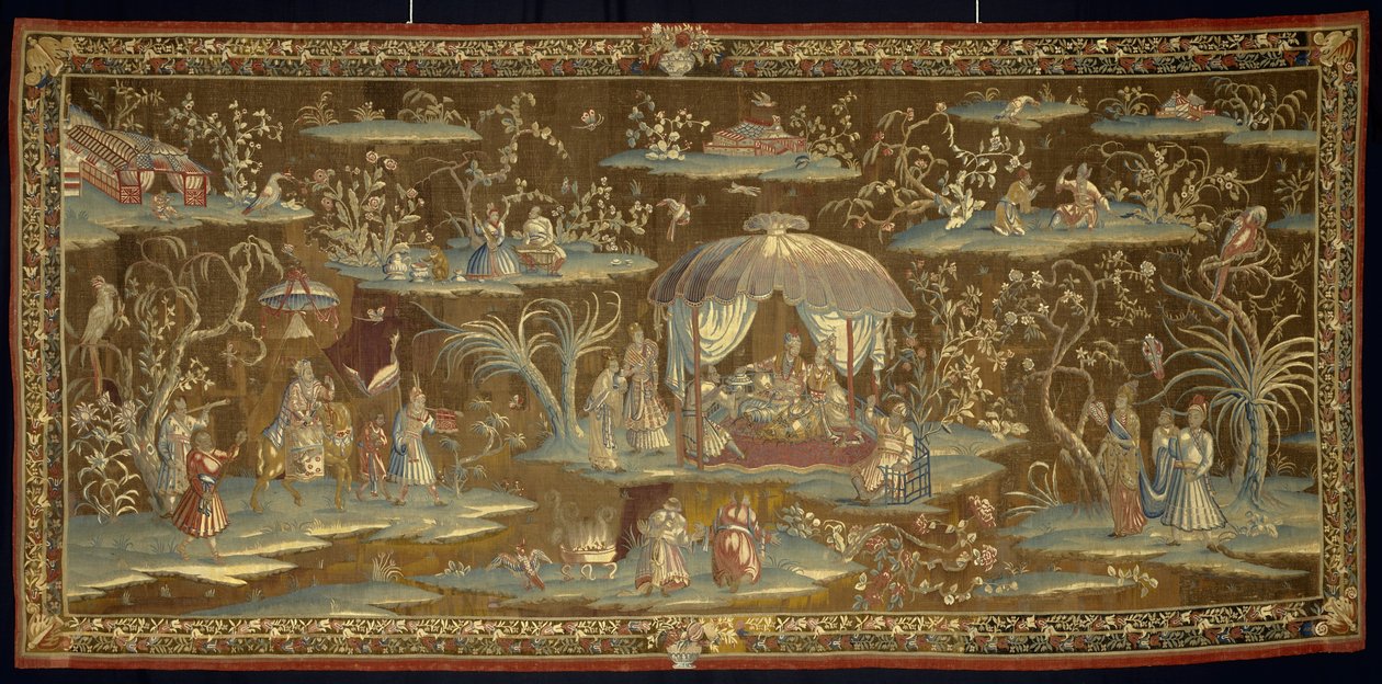 The Tent, de uma série indo-chinesa ou indiana, 1700-25 de English School