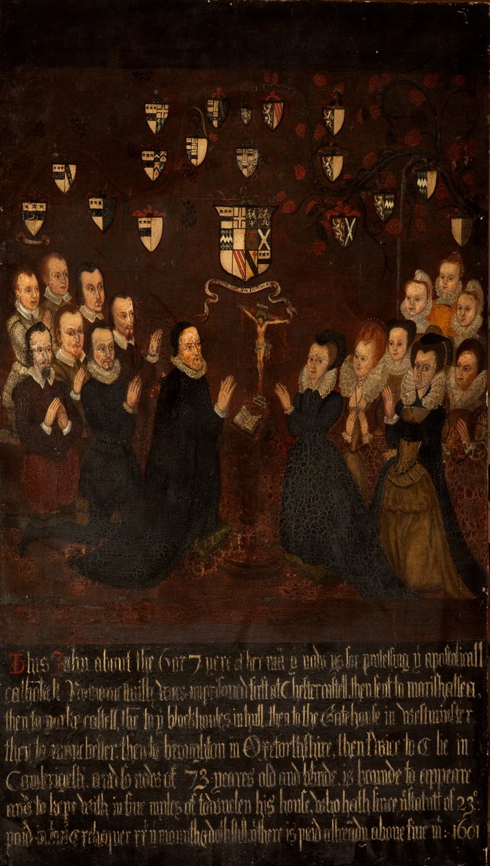 A família de Towneley na oração, c.1800 de English School
