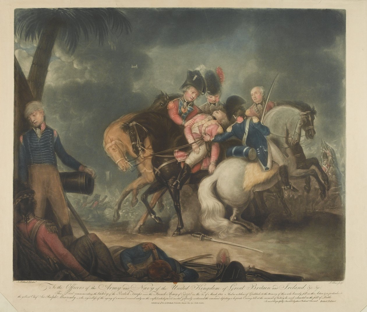 A vitória das tropas britânicas sobre os franceses em 21 de março de 1801 de English School